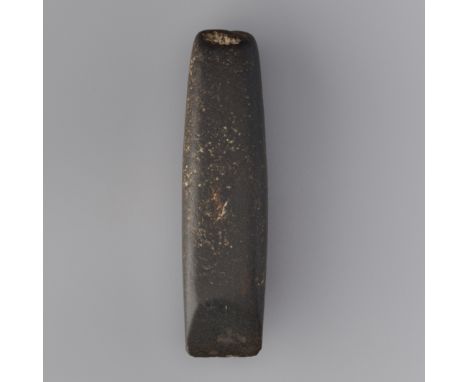 A JADE AXE, FU, NEOLITHIC PERIODChina, Neolithic period, c. 2500-2000 BC. The jade of elongated form, with convex sides thinn