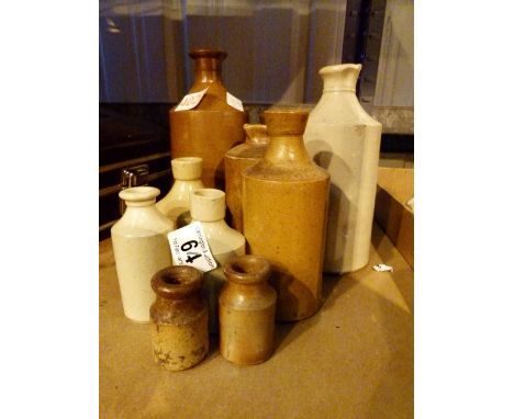 Collection of mixed ceramic bottles