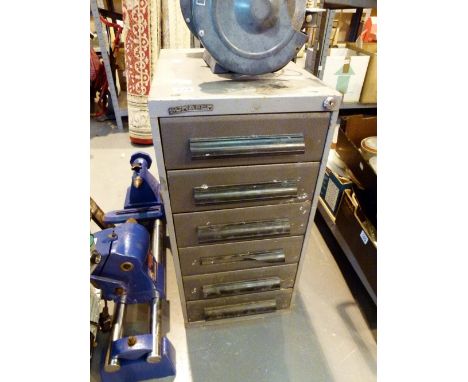 Metal six drawer Schaffer tool cabinet