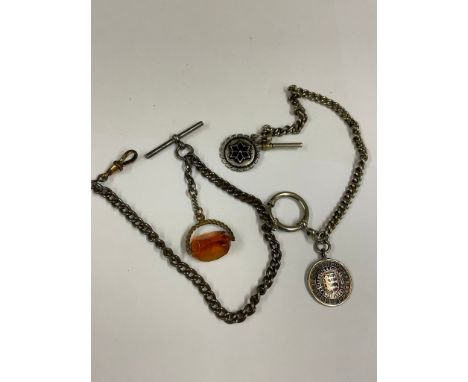 Vintage Albert pocket watch chains 