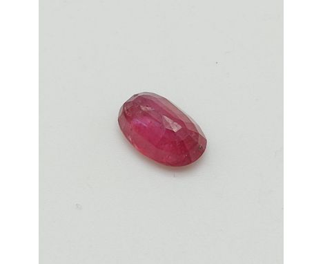 4.56CTS NATURAL RUBY OVAL MIXED CUT. COMES COMPLETE WITH IDT CERTIFICATION. 