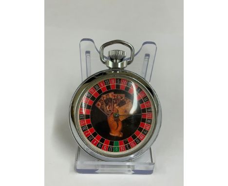 Vintage roulette spinning gaming pocket watch ( working) sold with no guarantee 
