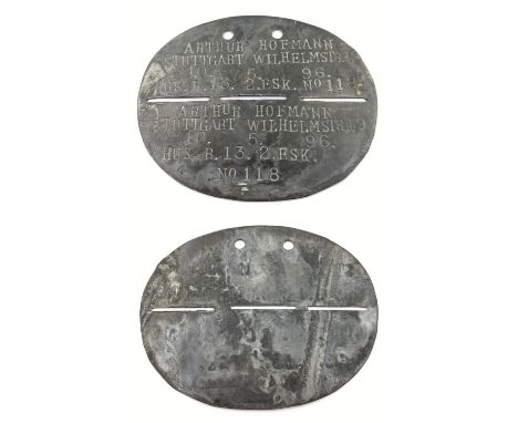 WW1 Imperial German Dog Tag. 