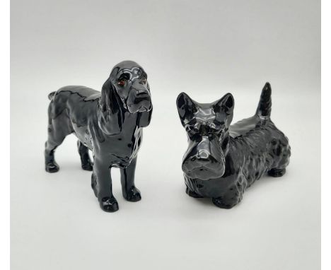 A Vintage Pair of Beswick Ceramic Dogs. 19 and 16.5cm 