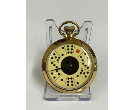 Vintage domino spinning gaming pocket watch ( working ) sold with no guarantee 