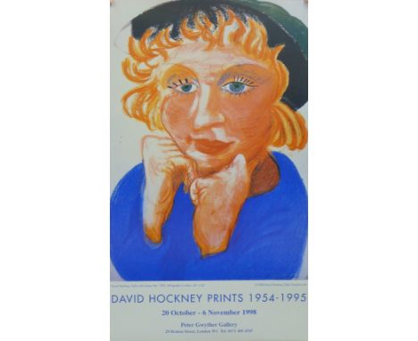 HOCKNEY, DAVID OM CH RA (born 1937) British, Celia with Green Hat, a limited edition lithographic printed poster for the 1998