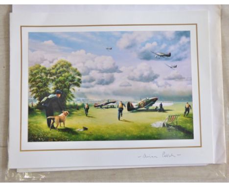 Battle of Britain Commemorative Print card, signed by Biran Patch with various other pamphlets.