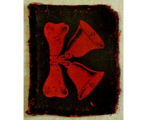 British WWII Cloth patch 47th “London” division. B Infantry Division formation sign. Printed patch