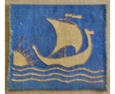 American/British WWII US Army 99th Infantry Battalion, British 5th Corps cloth insignia patch, scarce