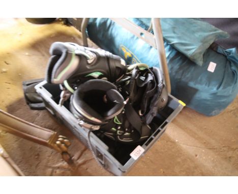A pair of Bladerunner Formula 84 inline roller skates, size 6; together with elbow / knee pads 