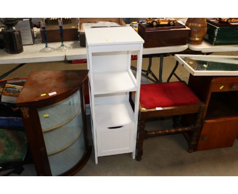 A modern shelf unit fitted single drawer below 