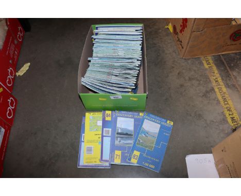 A box of Discovery Series Ordnance Survey Island maps