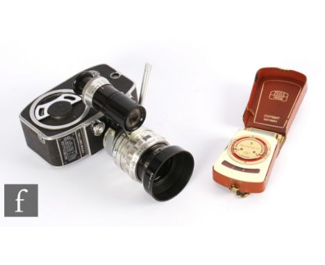 A Palliard-Bolex cine camera, with&nbsp;Paillard Bolex SOM Berthiot Cinor f2.8 12.5 lens, serial No. 1146057, sold with origi