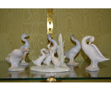 Lladro and Nao geese.