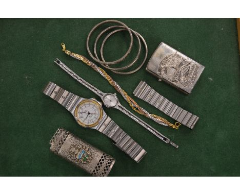 Miscellaneous items to include a wristwatch, lighter etc.