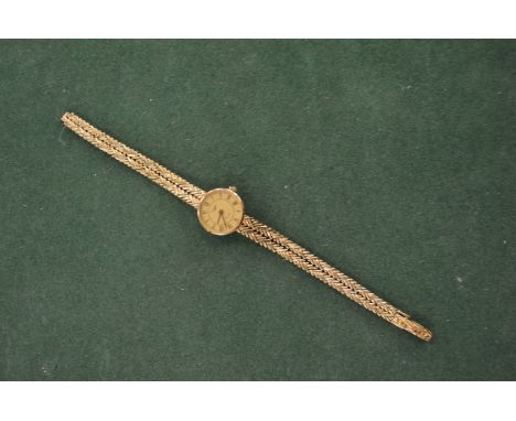 A ladies' Rotary wristwatch, the strap and case stamped 9ct.&nbsp;Gross weight 24 grams