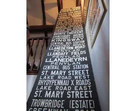 VINTAGE ORIGINAL CARDIFF CITY BUS FABRIC DESTINATION "ROLLER" 1960/70'S?
Superb condition original bus destination roller fro