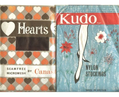 VINTAGE FASHION&nbsp;- 2 PAIRS OF VINTAGE STOCKINGS KUDO AND CANASTRA
Both seam free. Unused in original packets.  