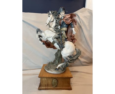 LARGE SIGNED BISQUE PORCELAIN FIGURINE OF NAPOLEON ON HORSEBACK&nbsp;
A large impressive mid 20th century bisque porcelain fi