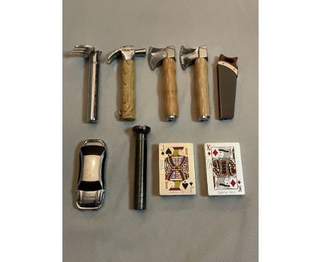 COLLECTION OF 10 CALVIN HILL NOVELTY CIGARETTE LIGHTERS&nbsp;
A collection of 10 good quality novelty cigarette lighters by C
