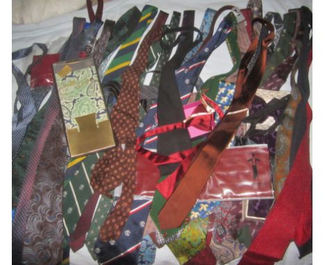 CLOTHING - VINTAGE TIES &amp; BOWS COLLECTION MOSTLY MADE IN ENGLAND&nbsp;
Large quantity.
Good condition.
Tootal and St. Mic