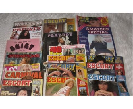 ADULT GLAMOUR - A QUANTITY OF VINTAGE ESCORT AND OTHER MAGAZINES
Mostly good condition, some have faults.
