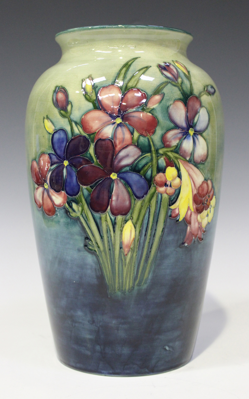 A Moorcroft pottery Spring Flowers and Orchids pattern large vase