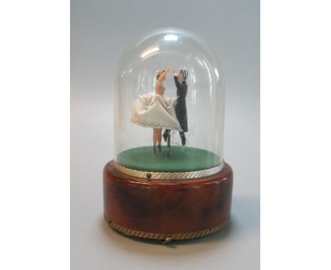 A Reuge Swiss musical automaton of a dancing couple, marked to the base Dr Zhivago 'Lara's Theme'. (B.P. 21% + VAT) No obviou