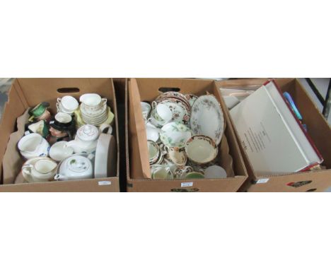 3 boxes of assorted china, to include Tuscan fine bone china 'Dogwood', part tea ware, Royal Doulton Expressions 'Windemere' 