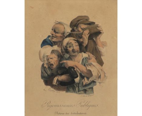 After Louis-Lιopold Boilly Rejouissances Publiques; Les Mangeurs d'Huξtres Two, both coloured lithograph Each 25 x 20.5cm; 9Ύ