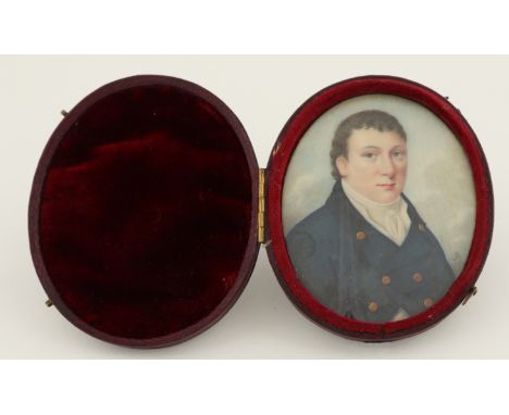 λJoseph Bowring (c.1760-after 1817) Portrait miniature of a gentleman, traditionally identified as Captain Edward Smith of th