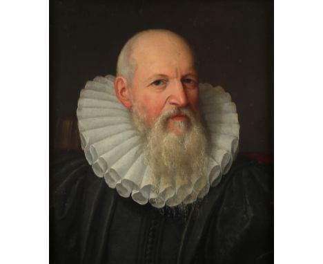 Dutch School 17th Century Portrait of a bearded gentleman, bust-length with a ruff Oil on canvas 56.3 x 46.8cm; 22Ό x 18½in P