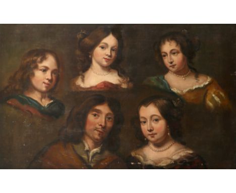 Flemish School c.1700 Portrait studies of five sitters Oil on canvas 40.5 x 62cm; 16 x 24in