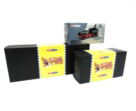 TWO CORGI PREMIUM EDITION 'GREATEST SHOW ON EARTH' MODEL VEHICLES  comprising a No.CC12606, Scammell Crusader Box Trailer 'Ro