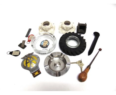 ASSORTED TRANSPORT & OTHER COLLECTABLES  comprising two Birmingham tram ceramic light fittings (from the last car, No.70, on 