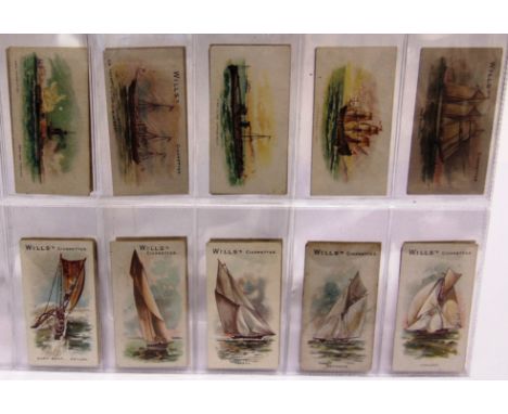 CIGARETTE CARDS - PART SETS & ODDS  Wills, 'Ships' (Three Castles back), 1895 (1/25); 'Ships' (no Wills on front), 1895 (2/25