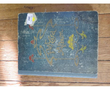An album of postcards, portraits of Edwardian actresses and music hall acts, also topographical and First World War including