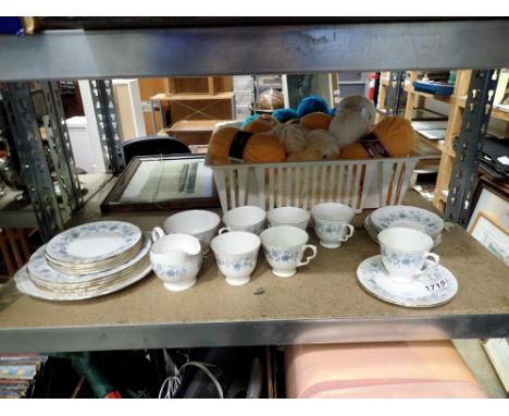 Twenty seven piece Colclough tea service in the Braganza pattern. Not available for in-house P&amp;P 