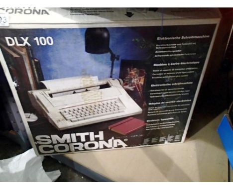 Boxed Smith Corona typewriter. Not available for in-house P&amp;P 