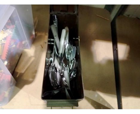 Ammunition box with cutlery contents. Not available for in-house P&amp;P 