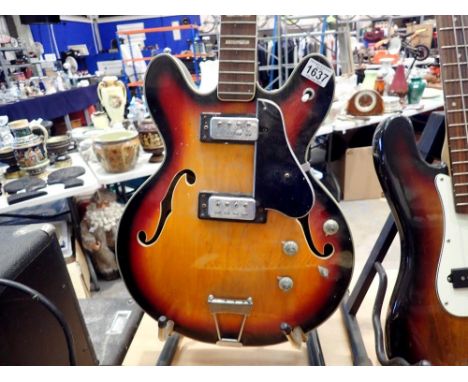 Antoria 30 inch scale electric bass guitar Twin Caster, missing bridge. Not available for in-house P&amp;P