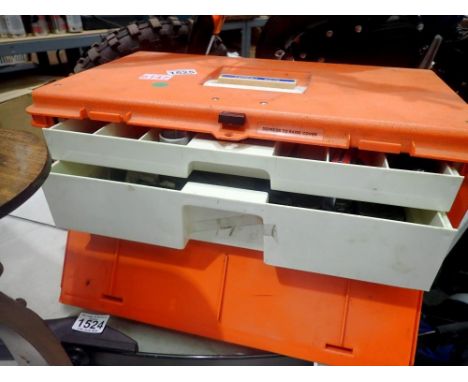 Large Cantilever Ferno 2272 toolbox with contents. Not available for in-house P&amp;P 