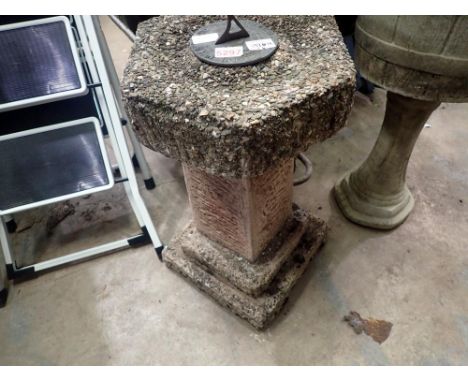 Concrete and stone garden sundial. Not available for in-house P&amp;P 