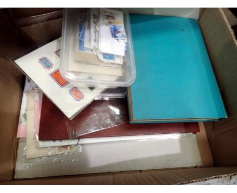 Stamp album, GB stock book, postal history and loose stamps. UK P&amp;P Group 3 (£30+VAT for the first lot and £8+VAT for sub