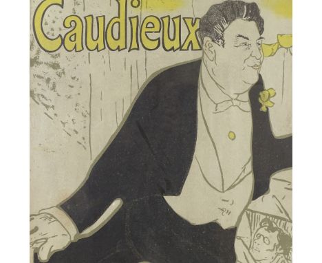Henri Toulouse Lautrec, lithograph, Caudieux 1893, 27" x 19", framedGood condition 