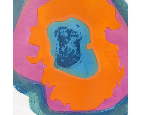 Mel Boyaner, lithograph, expanding form, signed in pencil, 1966, no. 9/10, sheet size 22.5" x 32", framedA few light surface 