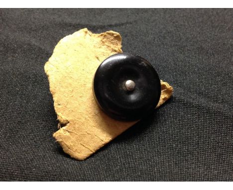 WW2 RAF MI9, SOE, OSS, Special Forces, Vest (WESKIT) Button Escape compass still on a small section of cardboard from the box