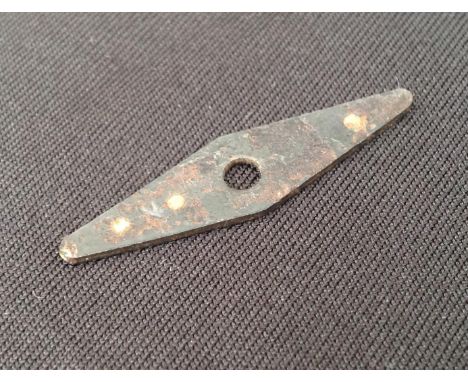 WW2 British RAF / Army / SOE Escape and Evasion Swinger Lapel Type Compass. 32mm x 9mm in size. Luminous painted dots to each