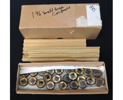 WW2 British Escape and Evasion Compass collection. A very rare example of an original stores box containing approx. 190 examp