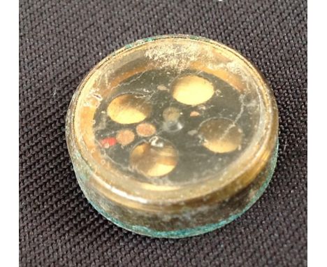 WW2 British RAF /Army /SOE Escape Compass, more scarce variant with four holes to black metal face.